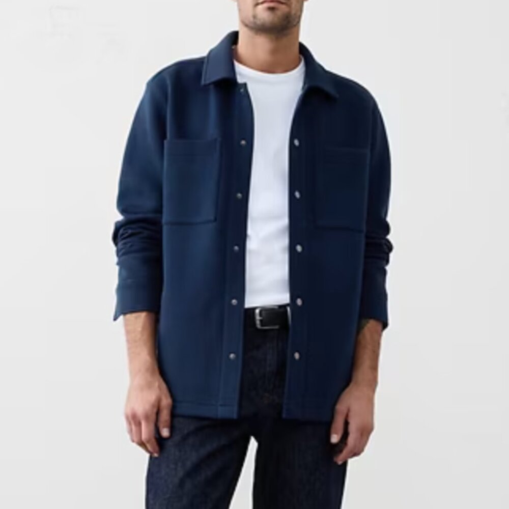 Banana Republic Factory Men's Weekender Sweatshirt Jacket, Medium, Navy, NWT